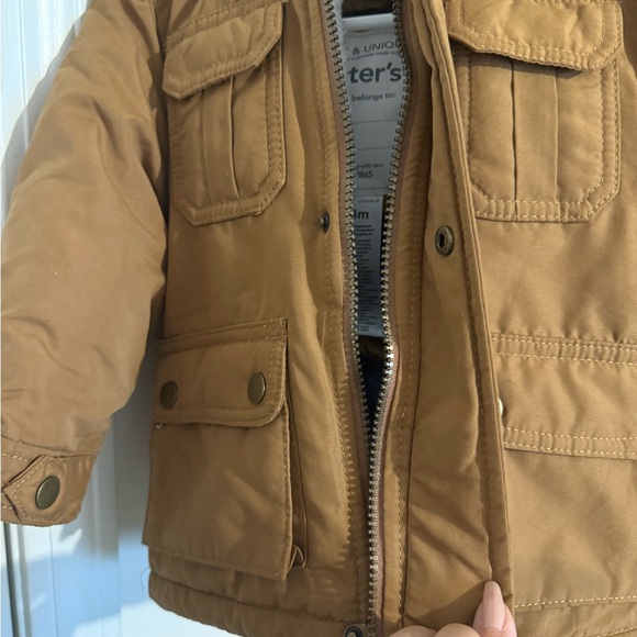 Carter's Tan Hooded Jacket with Sherpa Lining - Picture 2 of 4